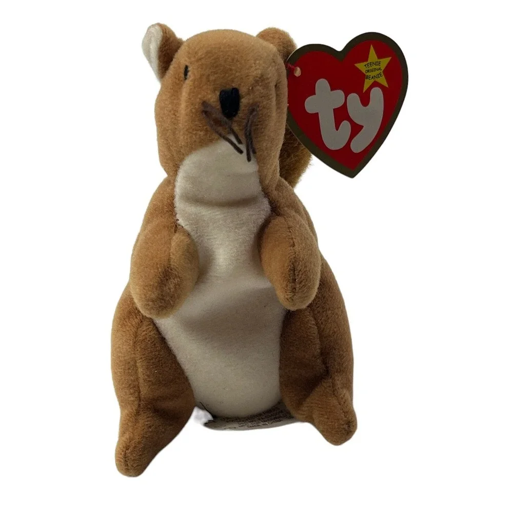 McDonalds Lot of 7 Vintage 1993 Teenie Beanie Babies‎ Pinchers Nuts Squirrel Etc